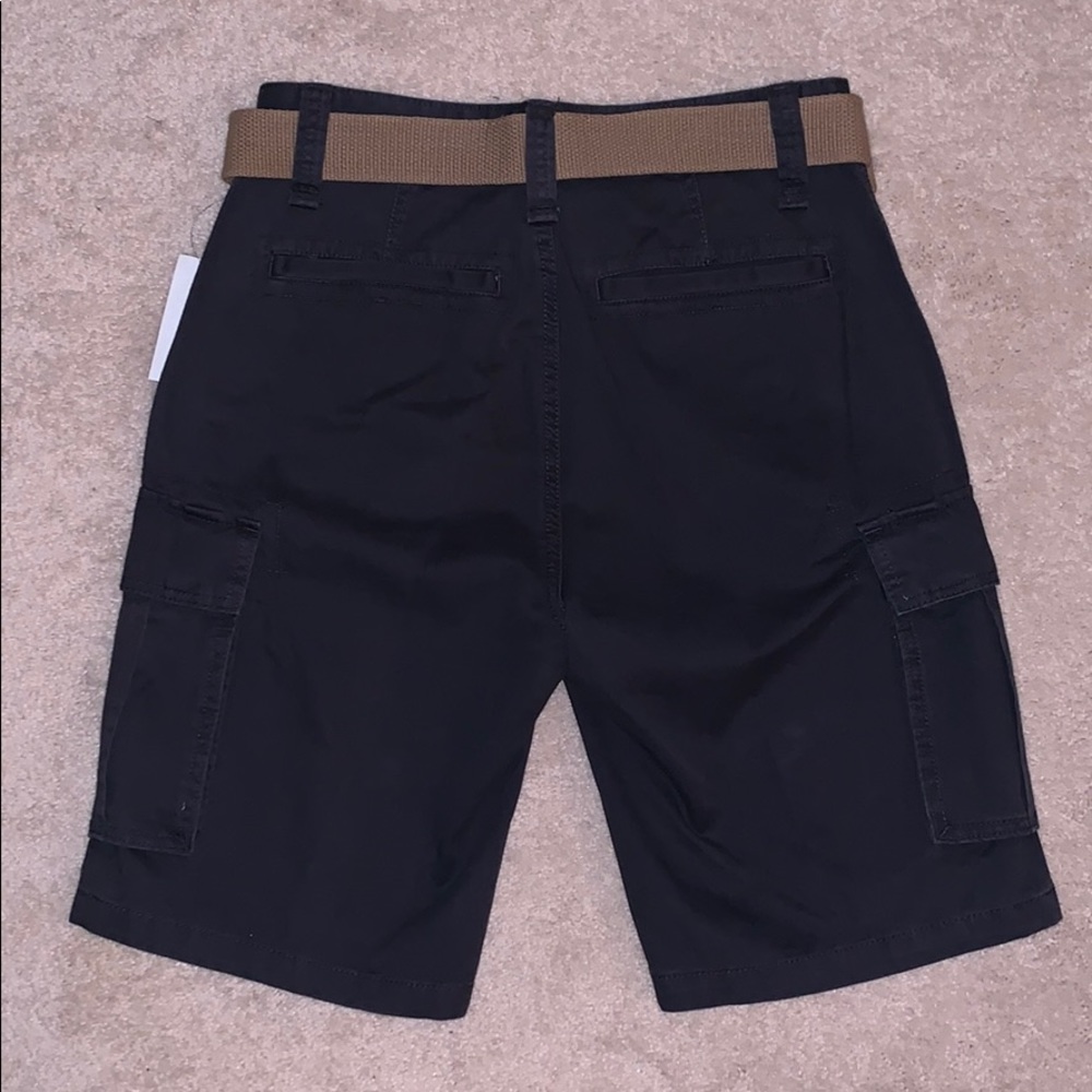 Nautica Belted Cargo Shorts, Dark Gray, Size 30 - Picture 6 of 7